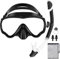 POWZOO Maschera Snorkeling,Occhialini da Sub panoramici a 180°,Anti-Nebbia Maschera Subacquea Adulti con Boccaglio,per Snorkeling Nuoto e Immersioni（nero）