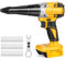 Rivettatrice a batteria compatibile con batteria Dewalt da 20 V (senza batteria), pinza rivettatrice elettrica professionale senza spazzole con luce LED, 3 adattatori, 60 rivetti e chiavi inglesi per