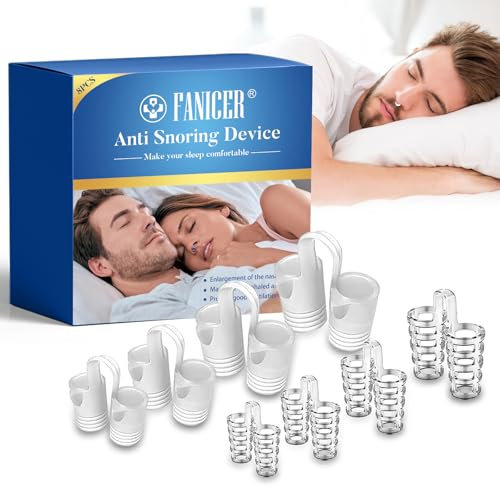 Pince Nez Anti Ronflement, pour Faciliter la Respiration, Pince-Nez Réutilisable pour Dormir Mieux(Translucide)