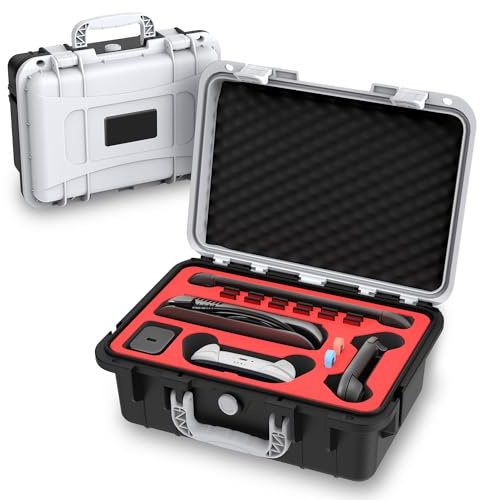 LXFEIFANTECH wasserdichte große Tragetasche, kompatibel mit Nintendo Switch 2, professionelle Hartschalen-Reisetasche für 12 Spielkarten, All-in-One-Aufbewahrungsorganizer für Zubehör, schwarz-weiß