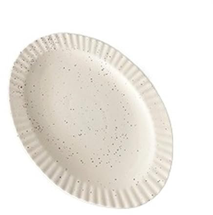 Set di 4 piatti piani in ceramica, design moderno impilabile per casa, ristorante, cucina, ideali per cibo occidentale, dessert e insalate