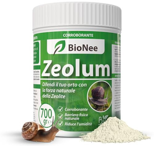 Zeolum – Barriera Naturale a Base di Zeolite per Orto e Giardino | Corroborante Antilumache per Uso Hobbistico | Polvere Asciutta o Nebulizzata | Agricoltura Biologica