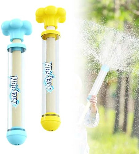 Feuerwerks Wasserpistole Spielzeug, 2025 Neu WassersprüHspielzeug, Wasserspielzeug Kinder Outdoor, Romantische Feuerwerk Water Squirter, Outdoor Spielzeug zum Baden, Pool, Party (Blau + Gelb)