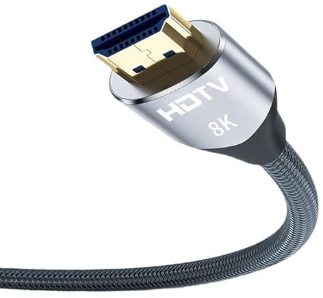 XINGLIDA Câble vidéo 2.1 avec port HDTV 8K60 Hz - Prise en charge 48 Gbit/s - Vitesse de transfert rapide - Dynamique - Pour PC, TV, jeux - Câble HDTV