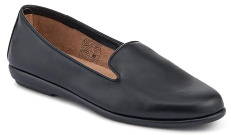 Flat-Soled Casual Slip-On Shoes - Black Size 6