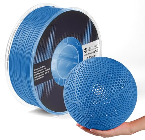 SainSmart PEBA High Rebound 90A Flexibles Filament, 1 kg, Super-TPU mit 78% hohem Rückprall, 20% leichter und 2-mal schnelleres Drucken, 1,75 mm, blau