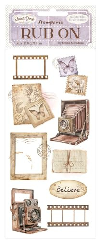 Stamperia - Rub-on for Scrapbooks, Albums, Cards, Bullet Journals and More, Easily Transfer Images onto Paper and Other Surfaces, Perfect for Crafts and Gifting (Quiet Days, Vintage Photography)