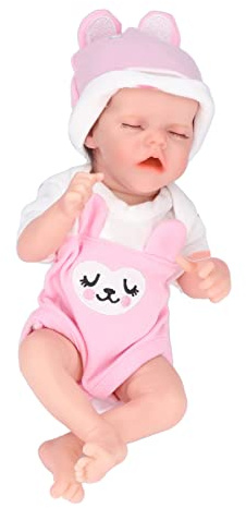 Realistische Wiedergeborene Babypuppe, Schönes Weiches Silikonspielzeug Als Kindergeburtstagsgeschenk, Lebensechte Babypuppe Zum Spielen mit Kleinkindern
