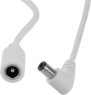 90 Degree Right Angle Extension Cable Compatible for Amazon Echo Show 21 15 8, Echo Show 10 (3rd Gen), Alexa Echo 4th Gen, Echo 3rd Gen, Echo Show (2nd Gen), Echo Plus (2nd Gen) White