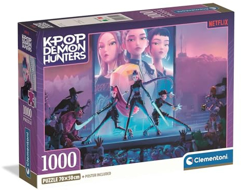 Clementoni Kpop Demon Hunters Puzzle 1000 Teile Erwachsene | Puzzle Erwachsene in 70 x 50 cm - Puzzle Erwachsene anspruchsvoll von Clementoni 37121