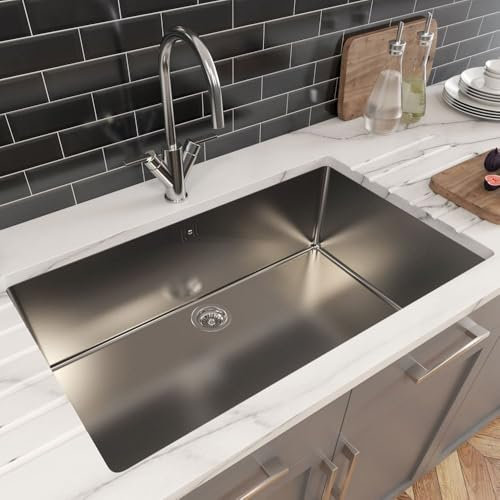 Astini Serena 1.0 Bowl Silk Stainless Steel Undermount Kitchen Sink & Waste 7040