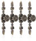 Backplate for Drawers Knobs，Fdit Pack of 4 Vintage Style Pull Handle Door Knob Back Plate for Home Furniture Drawer Cabinet Dresser Closet Wardrobe Cupboard with Screw(Green Bronze,)