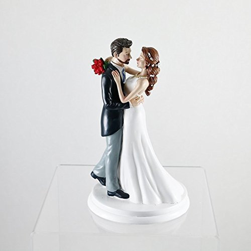 Dekora - Tanzendes Brautpaar Figur für Hochzeitstorte 20 cm, Schwarz/Weiß