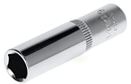 GEDORE red Douille longue, Entraînement 1/4 6,3 mm, 6 pans, Diamètre 9 mm, Outil, R41000909, Acier chromé