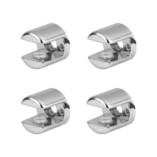 4x Glashalter in 2 Größen für Glasscheiben 4-10mm auswählbar (21mm Glasstärke: 6-10mm)