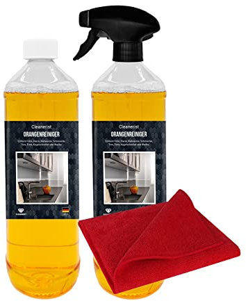 Nettoyant concentré pour vitres - 2 x 1 l - Nettoyant universel - Nettoyant pour WC - Nettoyant pour salle de bain - Nettoyant pour maison et industrie I avec vaporisateur pratique.