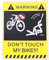 Fahrrad-Aufkleber, 10 Stück, „Don't Touch My Bike“, wasserdicht, dekorative Warnaufkleber, Aufkleber – 2#