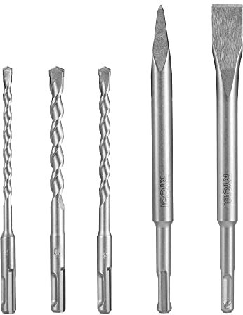 Ryobi RAKSP05 SDS+ Bits and Chisel Bits (5 Piece)