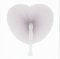 Lizzy 6x White Heart Shape Paper Fan | White Paper Fans Folding Handheld Wedding Decorations Fans for Summer Wedding DIY Favours