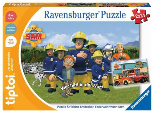 Ravensburger tiptoi Puzzle 00139 Puzzle für kleine Entdecker: Feuerwehrmann Sam, Kinderpuzzle für Kinder ab 4 Jahren, für 1 Spieler