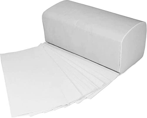 Hygiene VOS Papierhandtücher Zellstoff Hochweiß, 3200 Blatt, 2-lagig, V-Falz ZickZack, 25 x 23 cm, für Gastronomie, Praxen, Büros