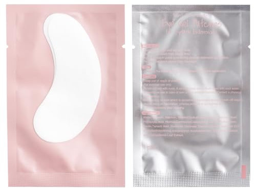 50 Paar Augenpads für Wimpernverlängerung Wimpernpads Fusselfrei Unter Augen Gel Pads Patch Hydrogel Augenklappe Einzelne Wimpern Pads Zubehör for Eyelash Extensions Wimpernlifting (Rosa)
