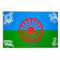 BOBIJOO Jewelry - Drapeau Gitan Gens du Voyage Rom Tsigane Manouche Sara Niglo Verdine Camargue 150x90cm