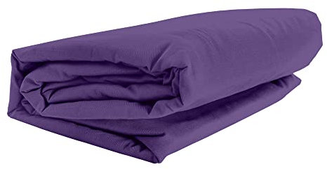 GMD Living Mr. Sandman Spannbettlaken ELASTAN Classic, Farbe:224-purple, Größe:140-160 x 200-220 cm