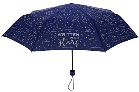 Legami - Faltbarer Regenschirm, manuelle Öffnung, winddichte Struktur, Tasche im Lieferumfang enthalten, leicht, tragbar, Ø 100 cm, Thema Stars, Stars