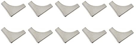 METALLIXITY 10Stk Buch Eckenschutz(29mm/1.14) Metall Dekorativ Kante Cover - für Album Menüs Tagebuch Gehäuse Box Silber Ton