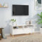 JUNZAI TV-Schrank, Wohnzimmer Möbel, Tv Lowboard, Tv Möbel, Wohnzimmer Schrank, Schlafzimmer Möbel, Fernsehtisch, Hochglanz-Weiß 100x34,5x44,5 cm Holzwerkstoff