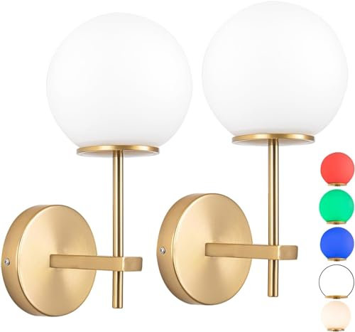 Applique da parete a batteria, set di 2 lampade da parete dimmerabili, alimentate a batteria con telecomando, applique non cablata, facile da installare, per camera da letto, fattoria, comodino, luce