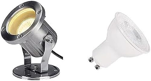 SLV NAUTILUS 10 SPOT | Außenlampe für die Beleuchtung von Garten, Terrasse, Pflanzen, Wegen, Teich, Aussen-Leuchte, Außen-Strahler | inkl. effizientem GU10 Leuchtmittel, 3000K, Neutralweiß, IP55