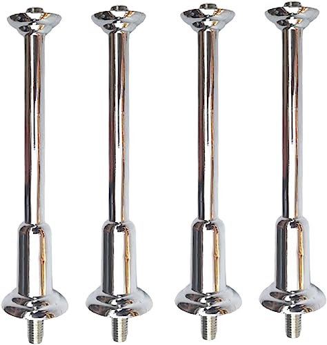 BioNyt Möbelbeine, Tischbeine, verstellbare Stangenbeine, Stützbeine, Möbelbeine, Tischbeine aus Metall, Couchtisch-Hängefüße aus Zinklegierung, doppellagige Tischbeine aus Glas, 4 Stück