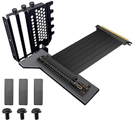 Generic PCI-E X16 ATX Graphics Card Vertical Bracket GPU Holder with GEN4 PCIE 16X Riser Extender Cable 25CM