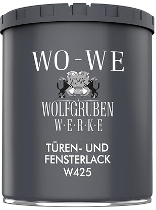 WO-WE Fensterlack Türenlack 3in1 Holzfenster Innen & Außen Feuerrot 750ml | Wetterfest, Holz & Metall, 3in1-System, Grund-, Zwischen- & Endanstrich, Kantenabdeckung, Alkydharzlack, Holzlack, Deckstark