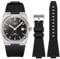 Stanchev Armband für Tissot PRX Uhrenserie, Weicher Silikonarmband für Tissot PRX Powermatic 80, 12mm Ersatzarmbänder für Herren und Damen für Tissot PRX Serie Uhren 40mm (Black)