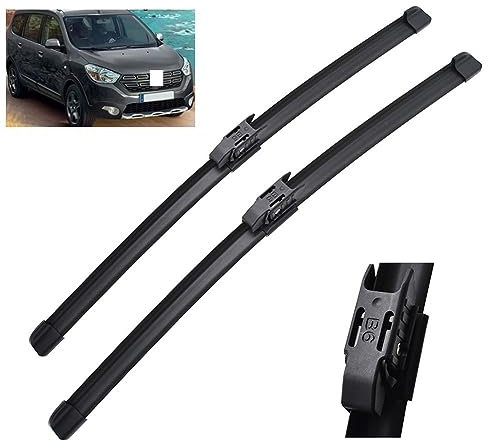Scheibenwischer vorne, kompatibel mit Renault Dacia Lodgy 2016–2023, Windschutzscheibe, Windschutzscheibe, Fenster, Auto, Regenbürsten, 22 Zoll + 16 Zoll