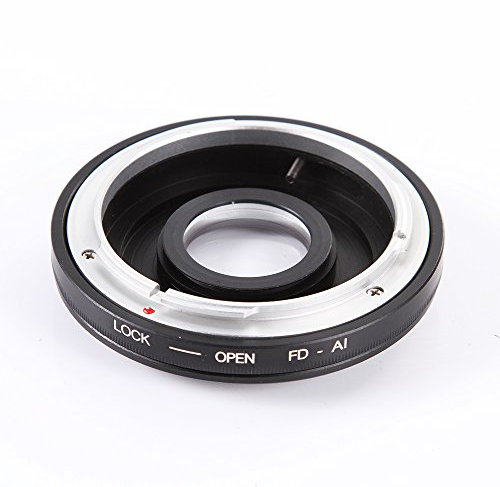 ICOBES Optical Glass Adapter Ring, For Canon FD/FC Lens To For Nikon D810 D750 D7200 D3300 D5500 Dslr Camera Body W/Glass+ Len Caps