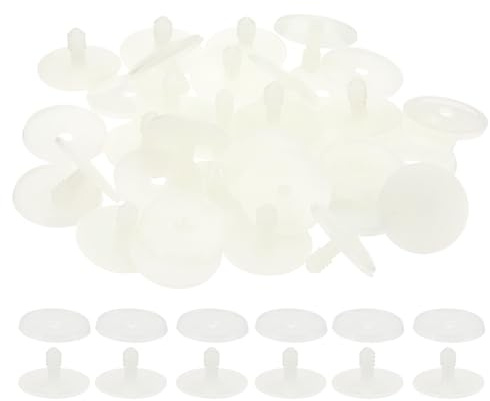 PATIKIL 30mm Abnehmbare Puppen-Gelenke, 20 Set, Weiß | Kunststoff Tiergelenke Verbindungsstücke Engage Bolt für Herstellung Bären-Gliedmaßen Puppenkopf-Gelenke DIY-Bastelzubehör