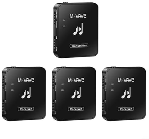 CNANRNANC di monitoraggio wireless in-ear, 2,4 G, cuffie wireless per monitor, ricevitore trasmettitore ricaricabile (1 ricevitore tran 3 receivers)