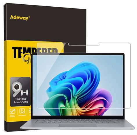 Adeway Microsoft Surface Laptop 7 Screen Protector (AIPC 2024), 13.8 Inch Tempered Glass, Ultra Clear, Smooth Touch, Anti-Scratch