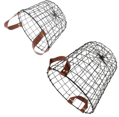 Happyyami 2St Aufbewahrungskorb für Brennholz Holzkorb Brennholzhalter Brennholz-Organizerkorb Holzhalter für den Kamin Aufbewahrungshalter für Brennholz Brennholzträger Griffkorb Eisen