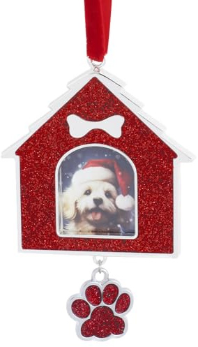 2024 Christmas Ornaments, Metal Christmas Hanging Ornaments for Tree, Christmas Tree Decorations, Hanging Decoration for Winter, Pet Christmas Ornament Keepsake, (Pet House)