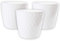 Lot de 3 pots de fleurs blancs - Diamètre : 14 cm - Brillant - En plastique solide - Idéal comme cache-pot pour plantes d'intérieur - Taille parfaite du rebord de fenêtre - Facile d'entretien -