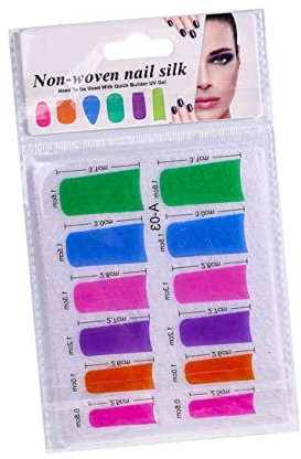 Healvian Non-woven Nail Silk Extension Fiber 10-piece Set for Nail Repair Sturdy Fiberglass Wraps for DIY Manicure for Home Use