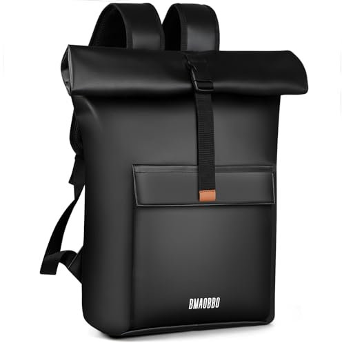 Rolltop Rucksack Damen/Herren 30L Wasserdicht,laptop rucksack bis 17 Zoll,Daypack für Reisen&Outdoor,Radrucksack,Uni-Tasche,Arbeitsrucksack,Trekkingrucksack,Stadtrucksack,Mit Seitentasche&Atmungsaktiv