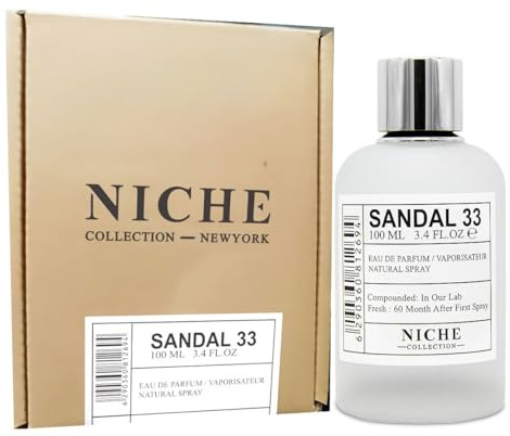 Niche Collection - Sandal 33 by Khalis for Men - 3.4 oz EDP Spray