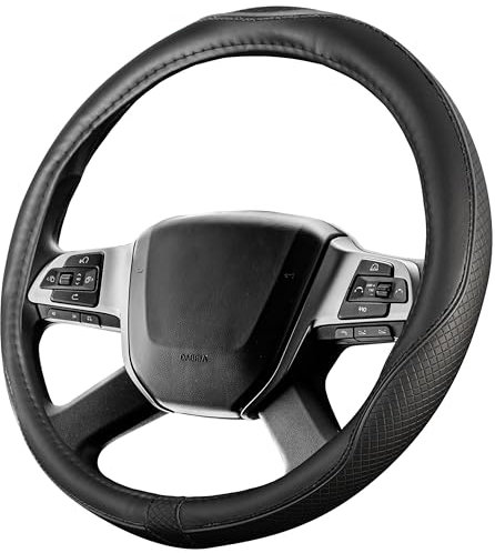 Upgrade4cars LKW Lenkradbezug 44-46 cm in Schwarz | Lenkradschoner Universal | Lenkradhülle für Sommer & Winter | Autozubehör Innenraum Deko