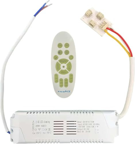 LED Trafo LED Transformator 230V auf 24V LED Treiber Netzteil, kein LED-Flimmern, kein Transformator-Rauschen, LED Niedervolttrafo (SN-RF54/72CW-90/105CM)